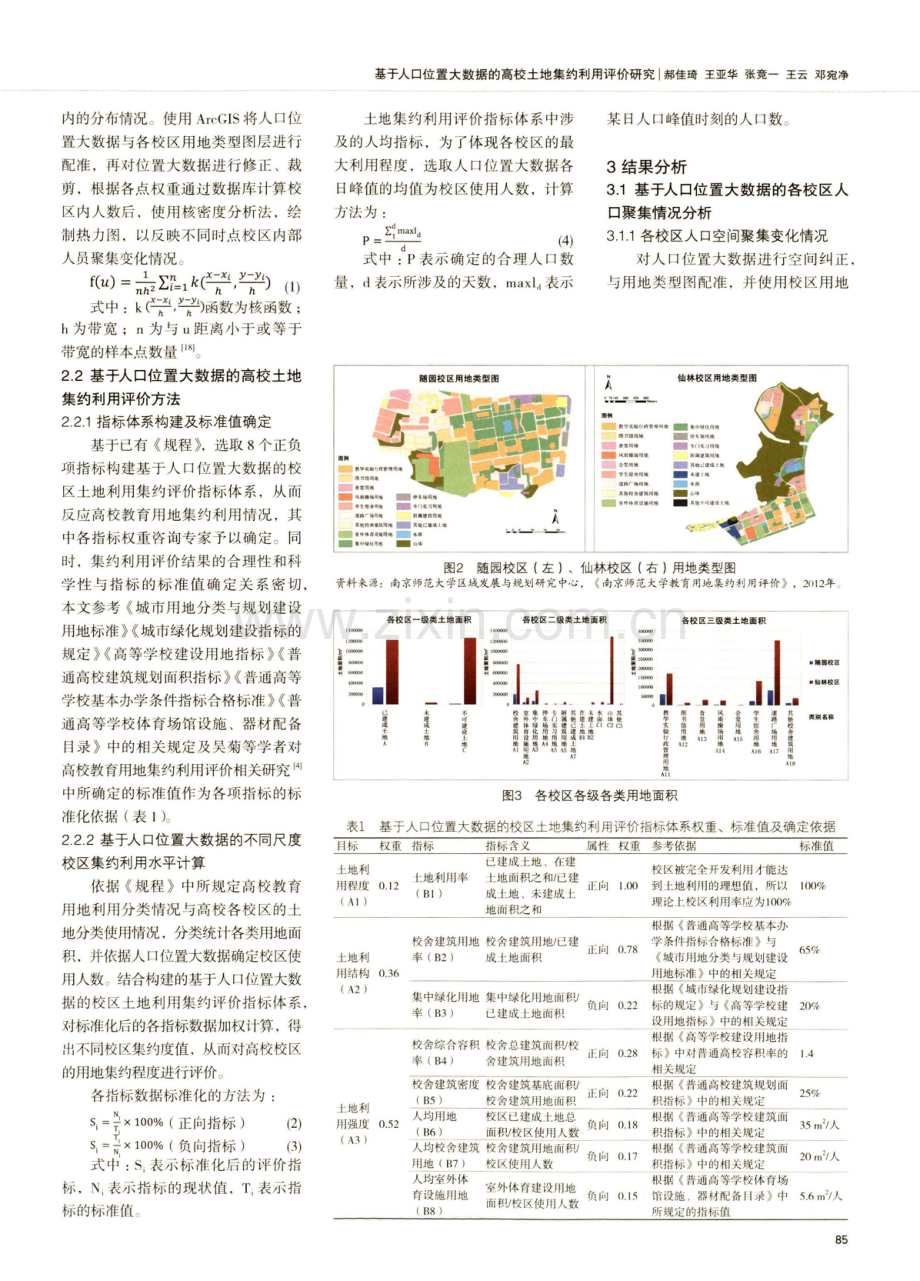 基于人口位置大数据的高校土地集约利用评价研究.pdf_第3页