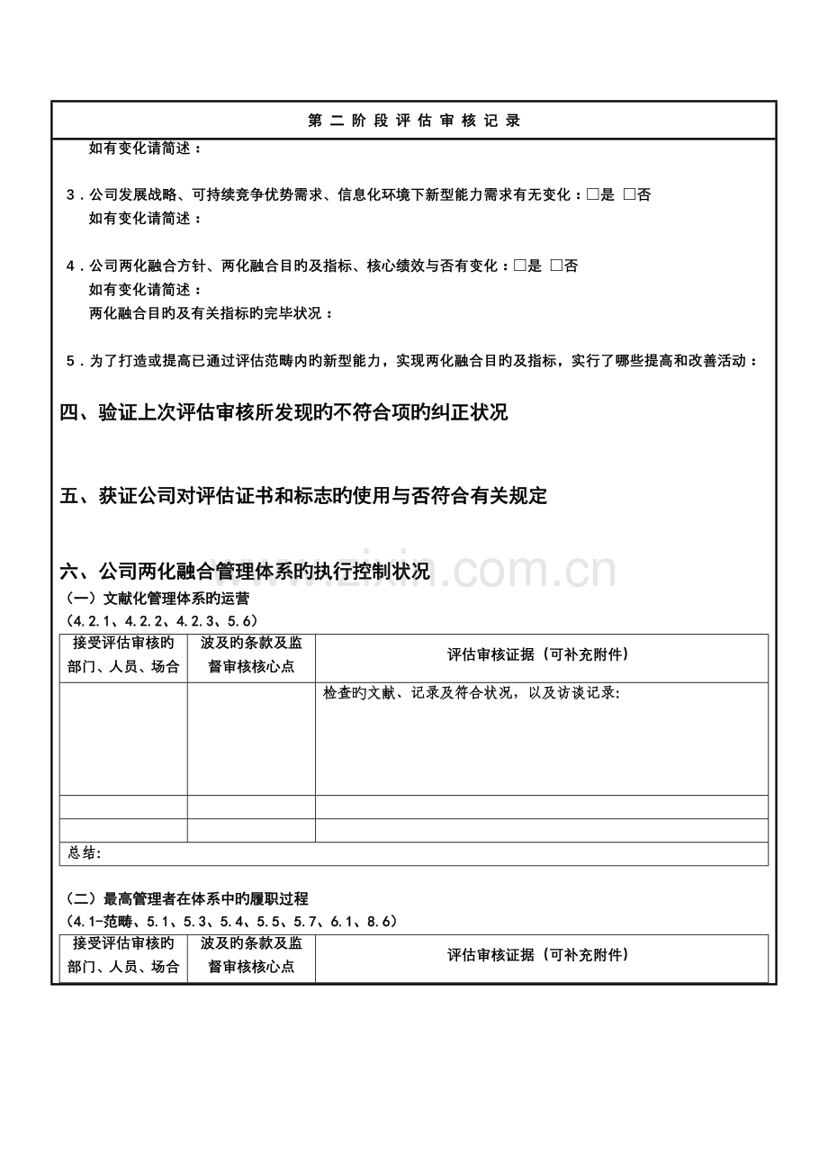 两化融合管理体系监督审核检查表.doc_第3页