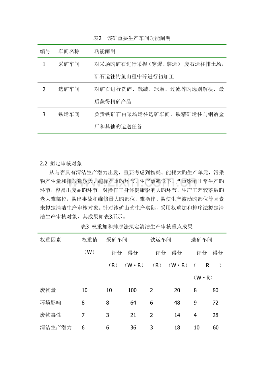 某矿业公司清洁生产审核实例(2).doc_第3页