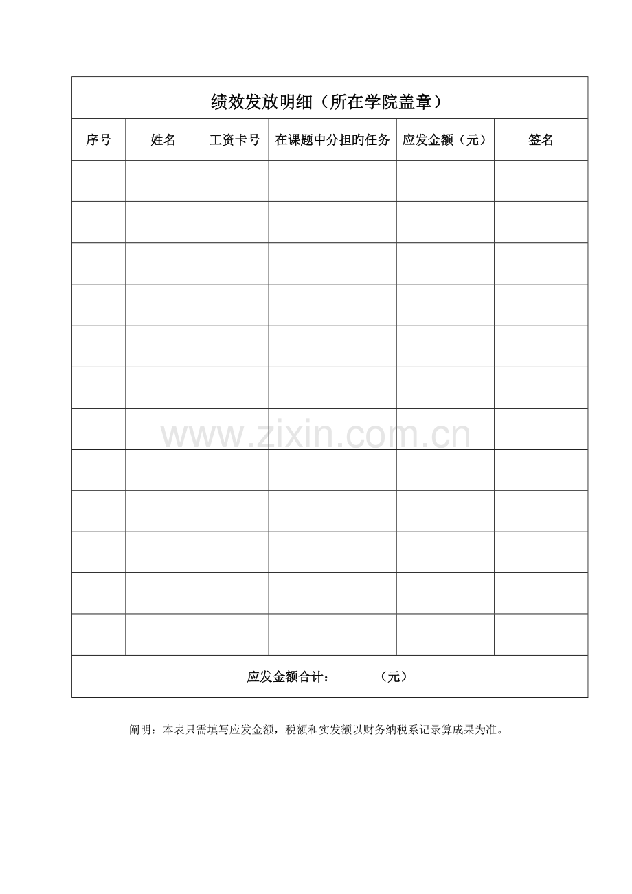 皖南医学院科研项目绩效支出发放申请表.doc_第2页