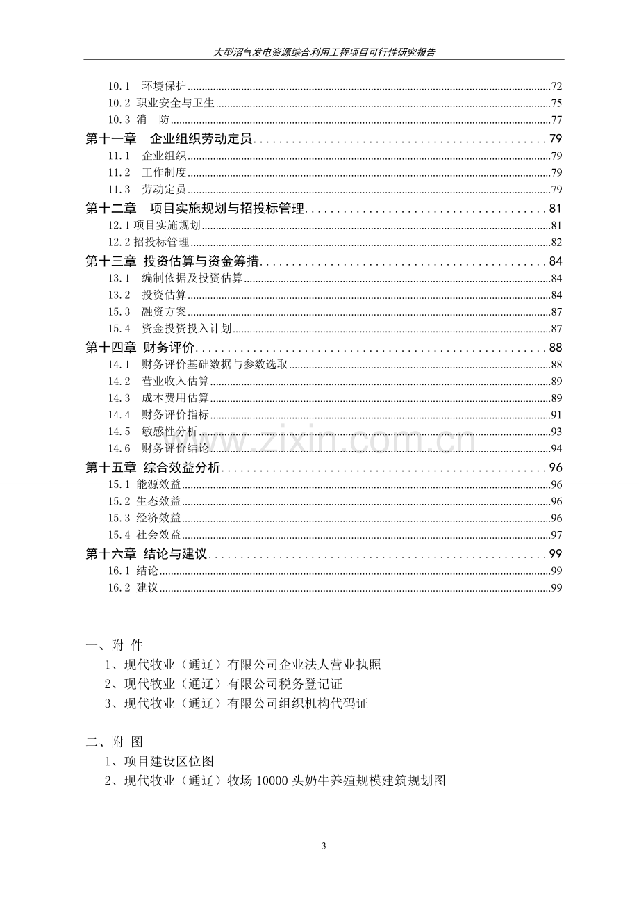 大型沼气发电资源综合利用工程项目可行性研究报告.doc_第3页