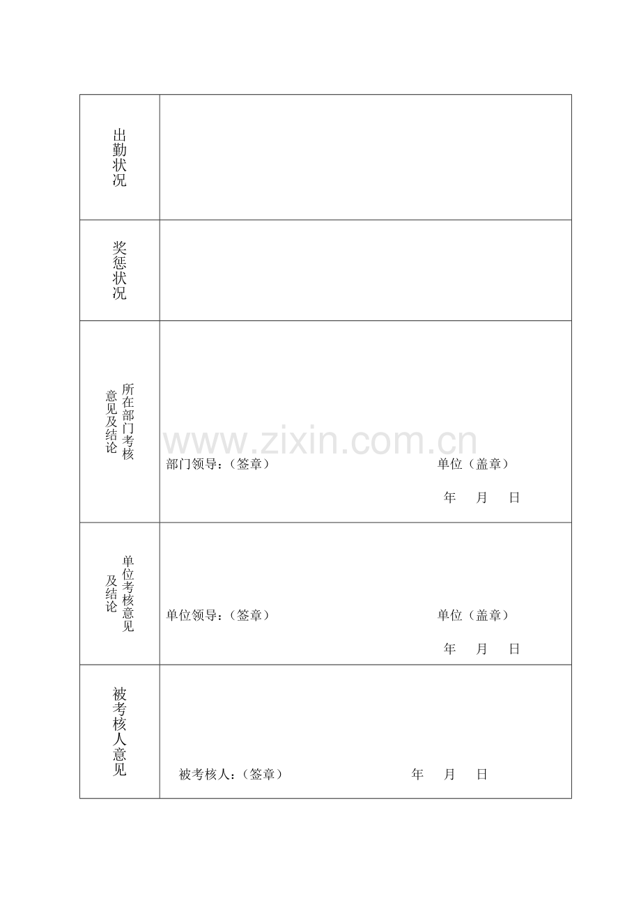 年度专业技术人员考核表.doc_第2页