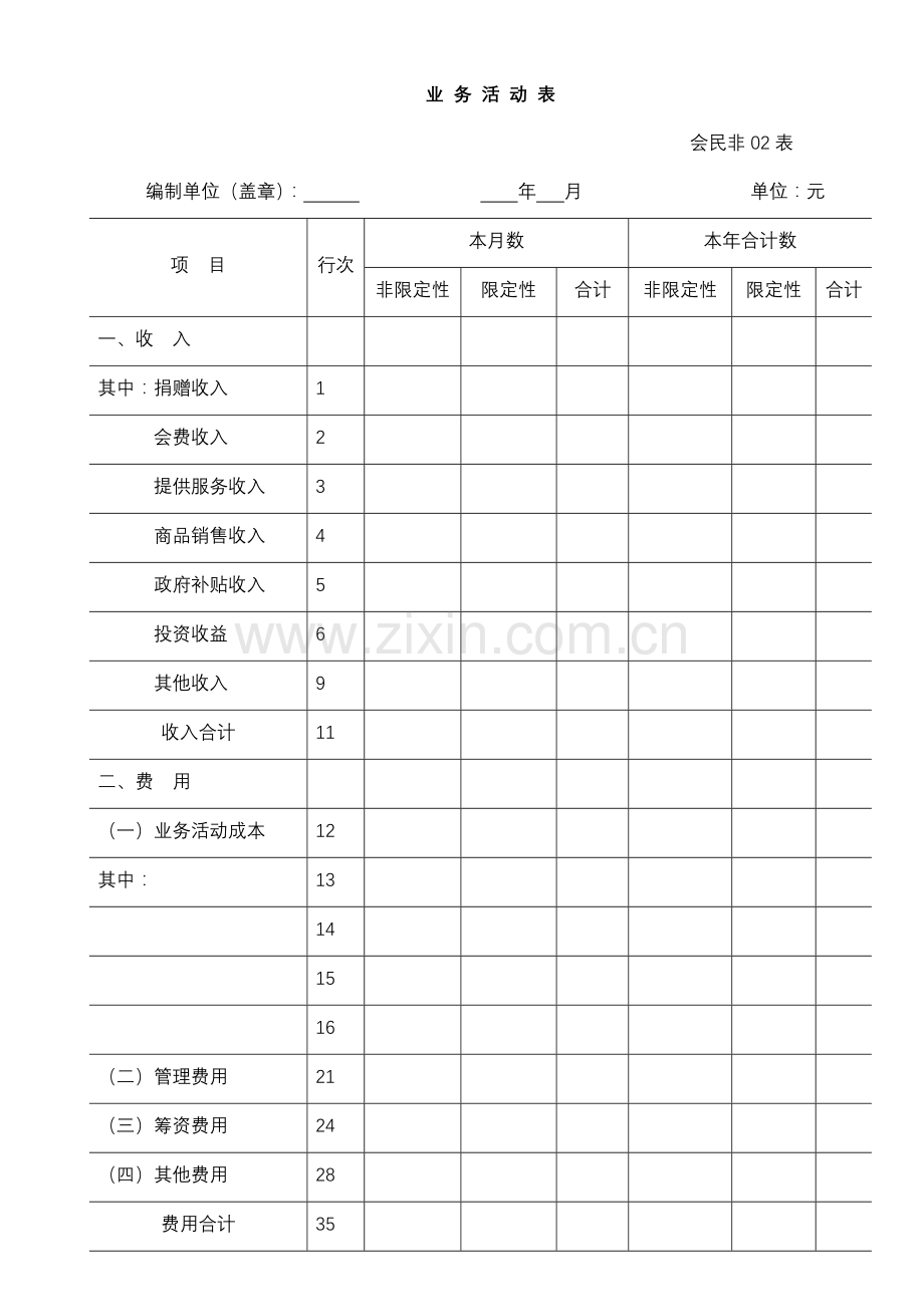 《民间非营利性质组织》会计报表.doc_第2页