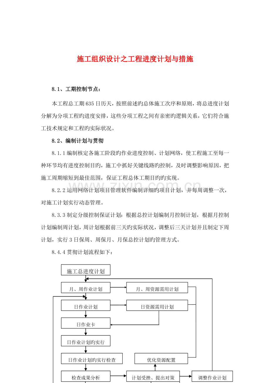 施工组织设计之工程进度计划与措施.doc_第1页