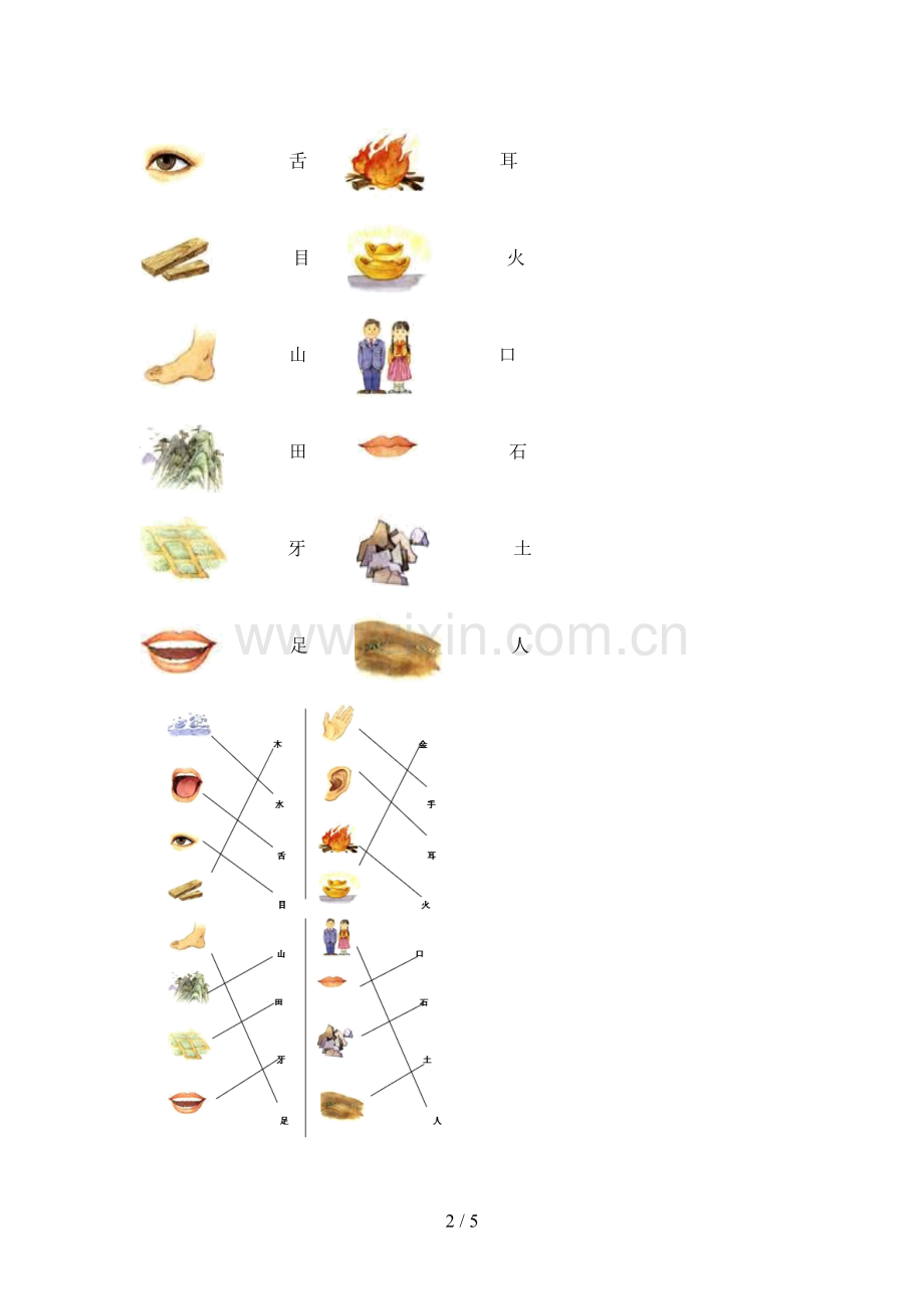 部编版一年级语文下册一单元阶段测试卷及答案.doc_第2页