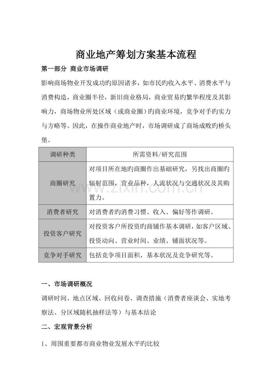 商业地产策划方案商业地产策划方案基本流程.doc_第1页