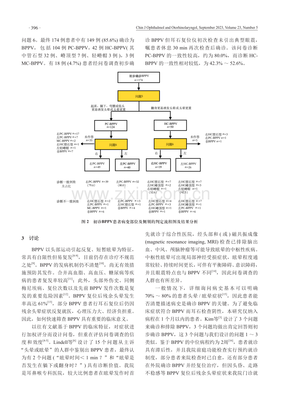 简易问卷调查在诊断良性阵发性位置性眩晕中的应用.pdf_第3页