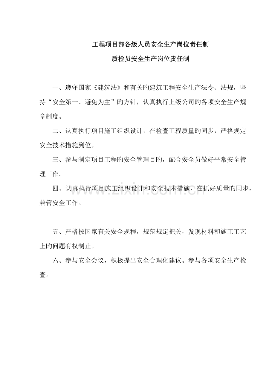 工程项目部各级人员安全生产岗位责任制.docx_第2页