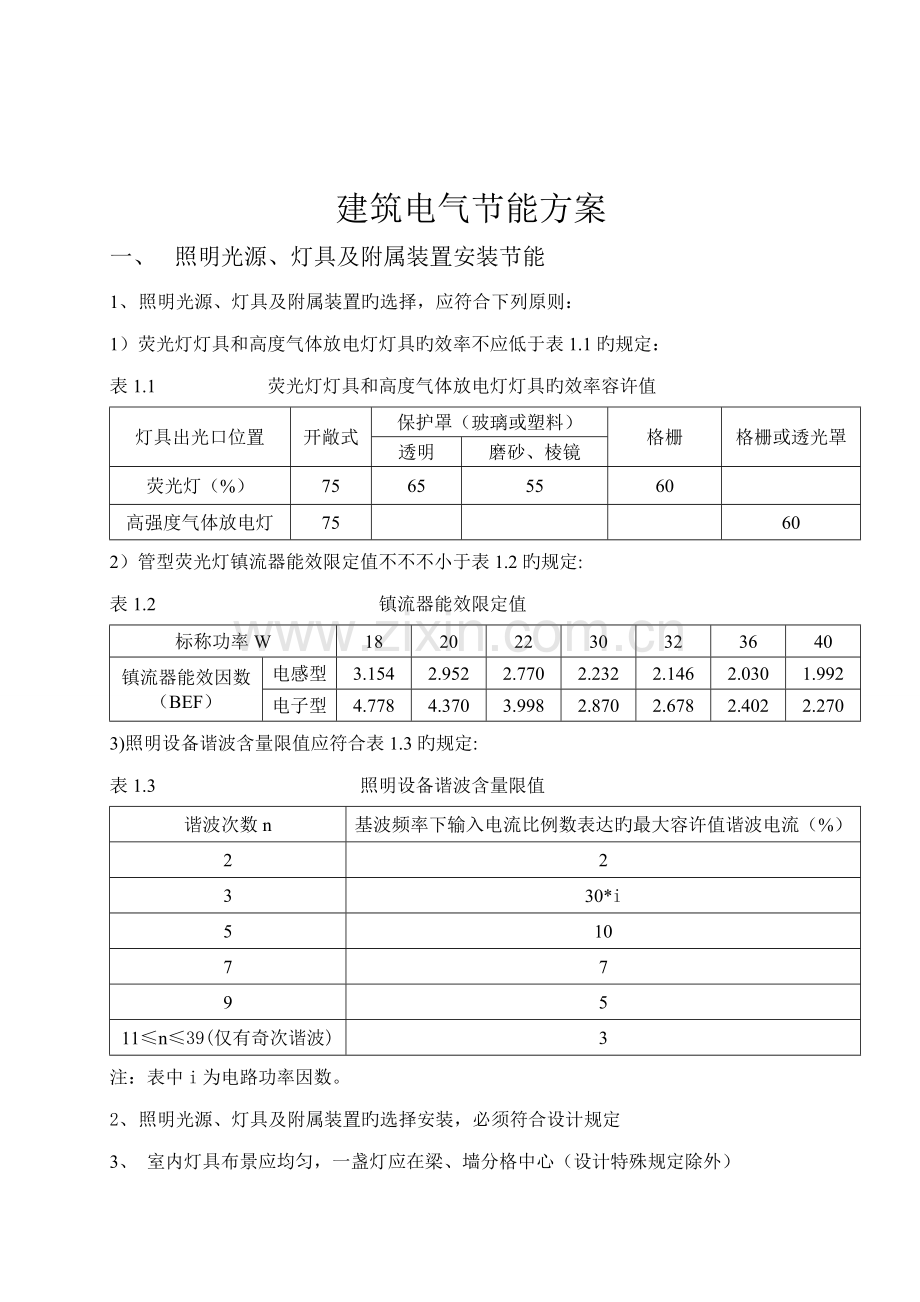 建筑电气节能方案.doc_第1页