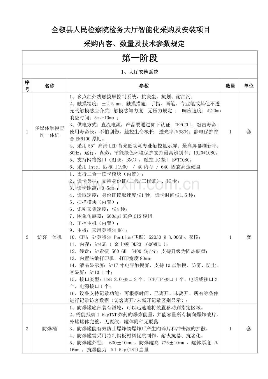 全椒县人民检察院检务大厅智能化采购及安装项目.doc_第1页