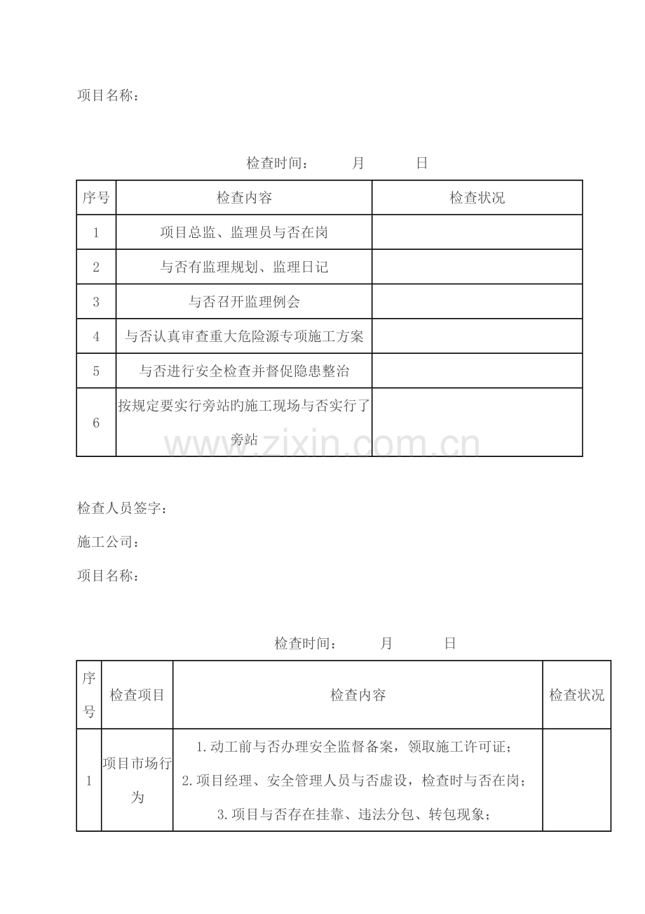 建筑工地安全检查表.doc_第3页