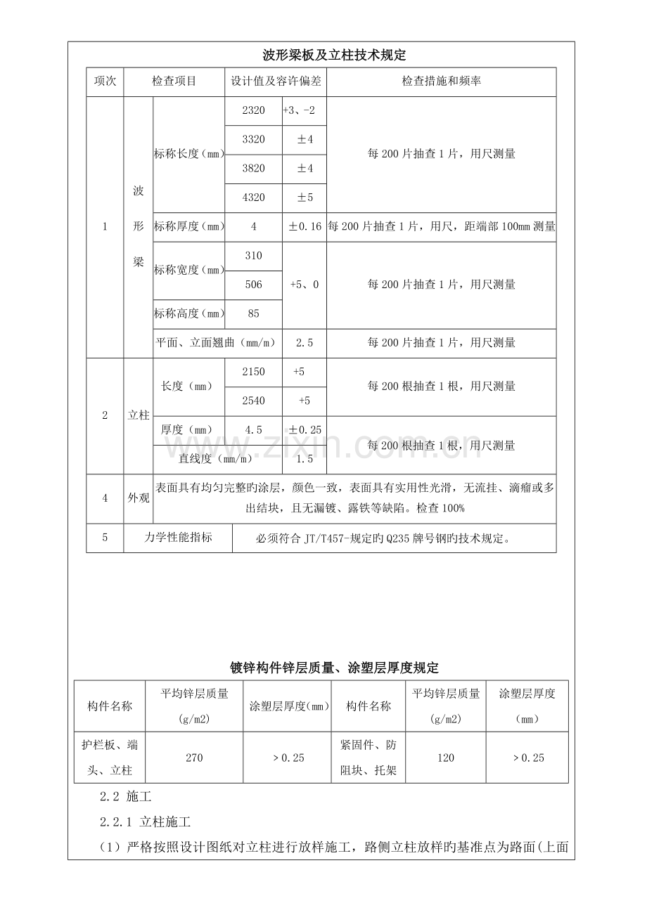 波形梁钢护栏施工技巧交底记录.doc_第3页