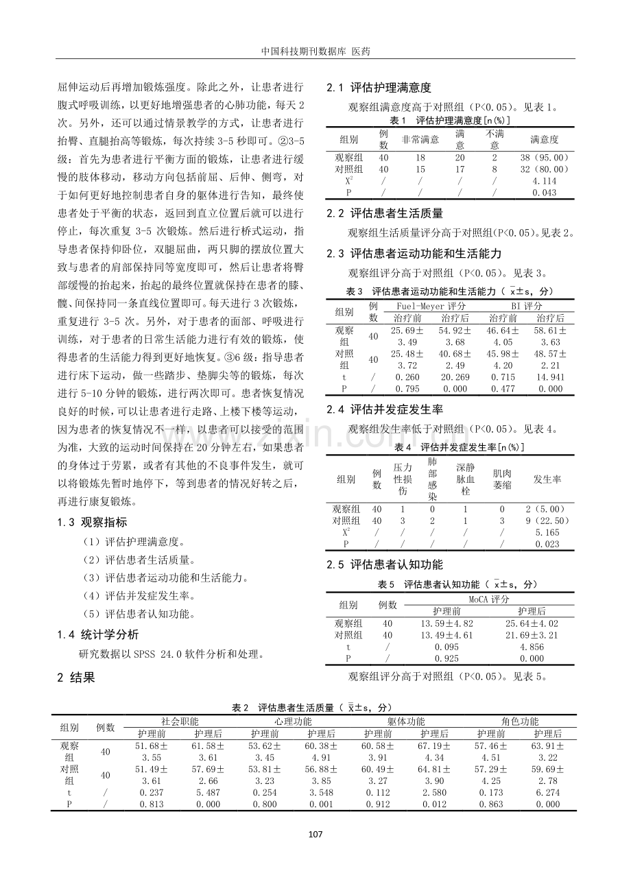 渐进式分级康复护理对脑卒中患者肢体运动功能及生活质量的影响.pdf_第2页