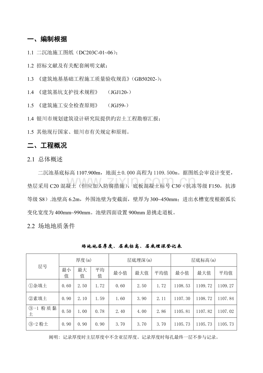 二沉池土方开挖专项施工方案.doc_第2页