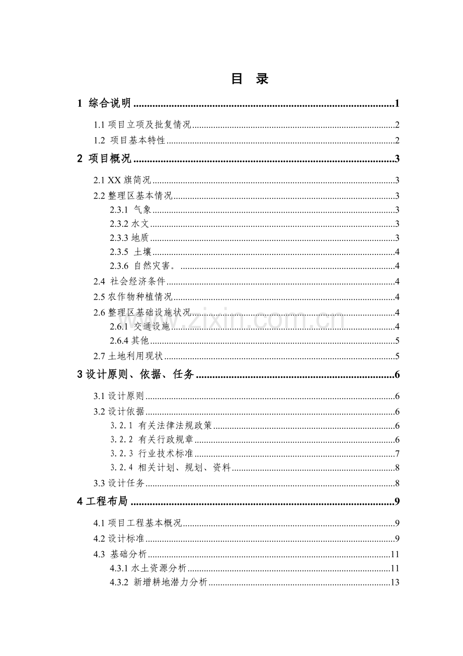 基本农田土地整理项目初步设计方案说明报告.doc_第2页