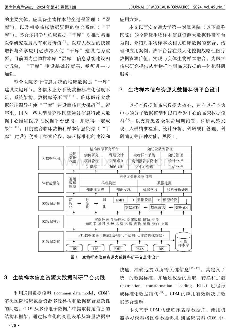 大型综合性医院生物样本信息资源大数据科研平台的建设与应用.pdf_第2页