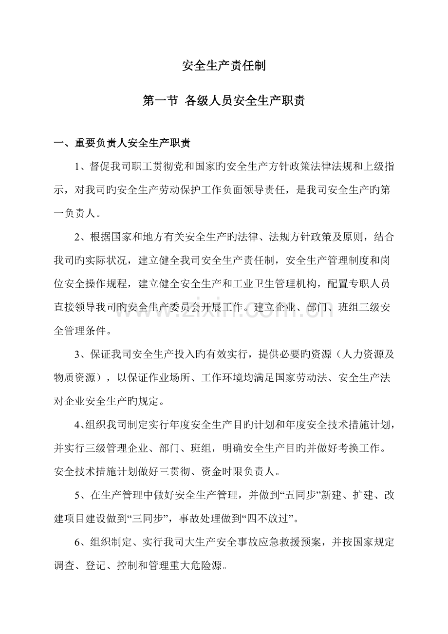 商贸企业安全生产标准化管理安全生产责任制.doc_第3页