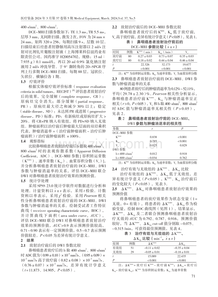 动态对比增强磁共振成像联合扩散加权成像对鼻咽癌患者放射治疗效果的预测价值.pdf_第2页