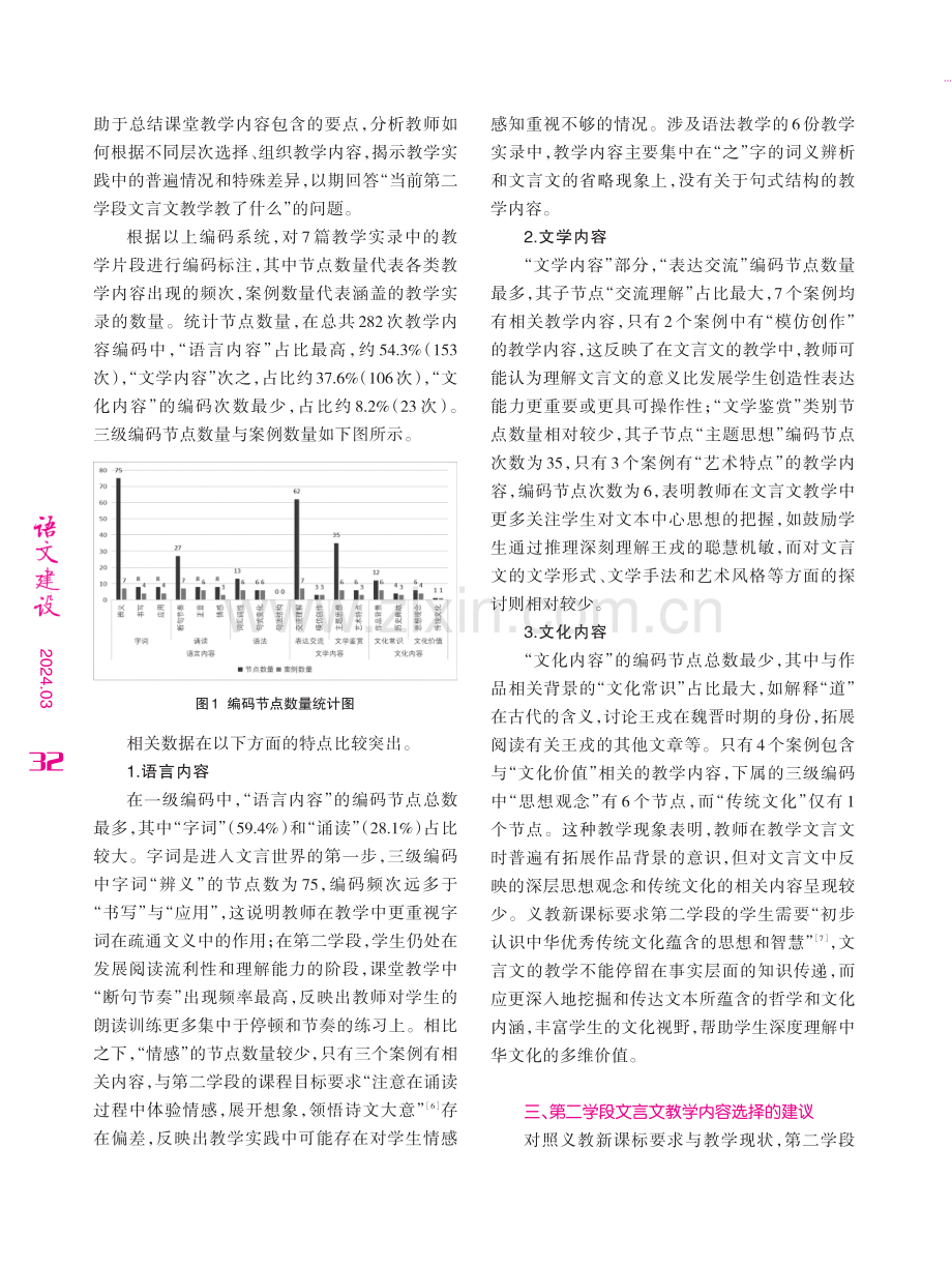 第二学段文言文教学内容选择：基于实证分析的讨论——以《王戎不取道旁李》为例.pdf_第3页