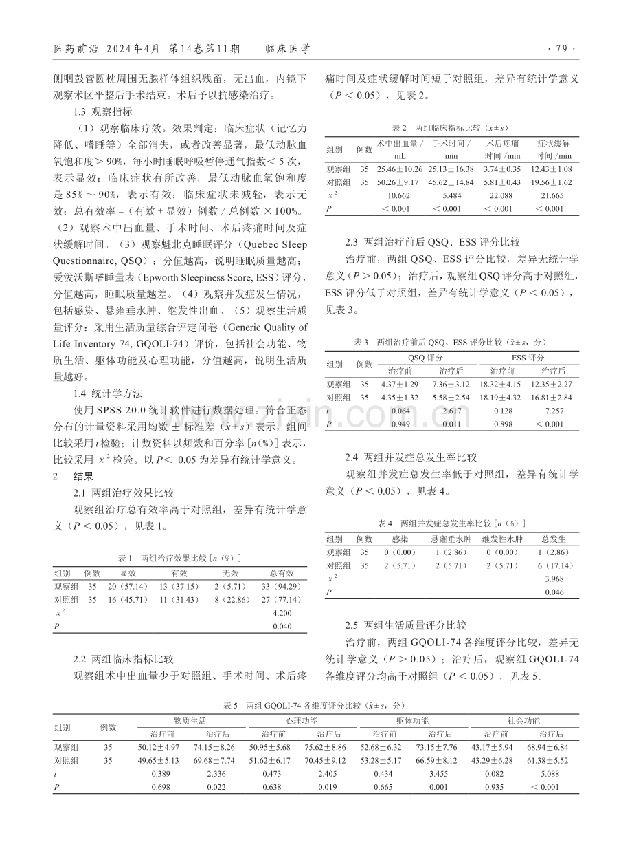 低温等离子消融切除扁桃体及腺样体治疗儿童鼾症的临床效果观察.pdf_第2页