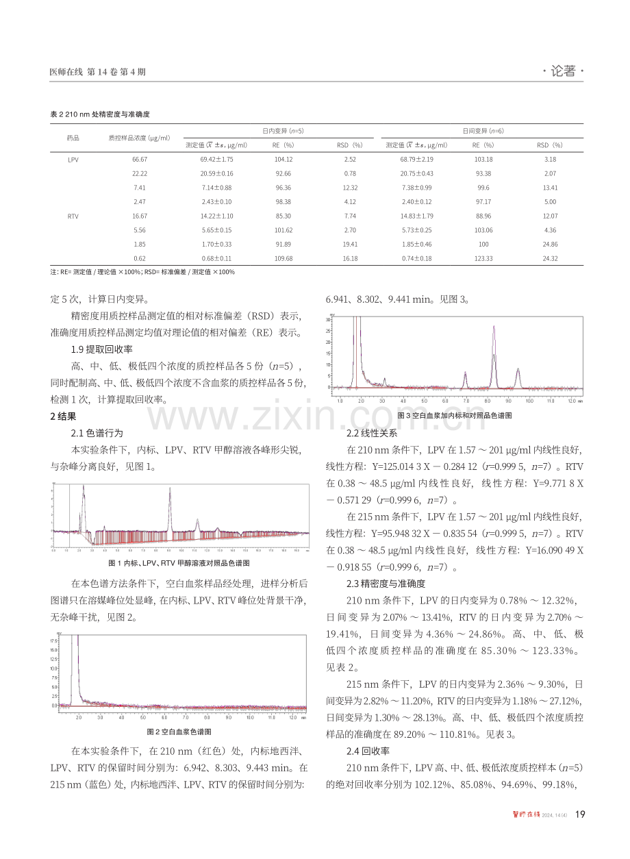 高效液相色谱法同时检测洛匹那韦和利托那韦血药浓度.pdf_第3页