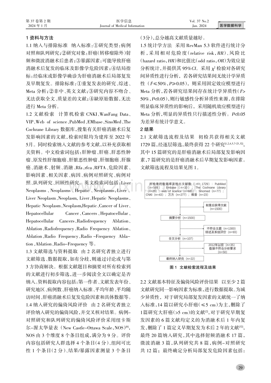 肝癌消融术后局部复发与早期复发危险因素的Meta分析.pdf_第2页