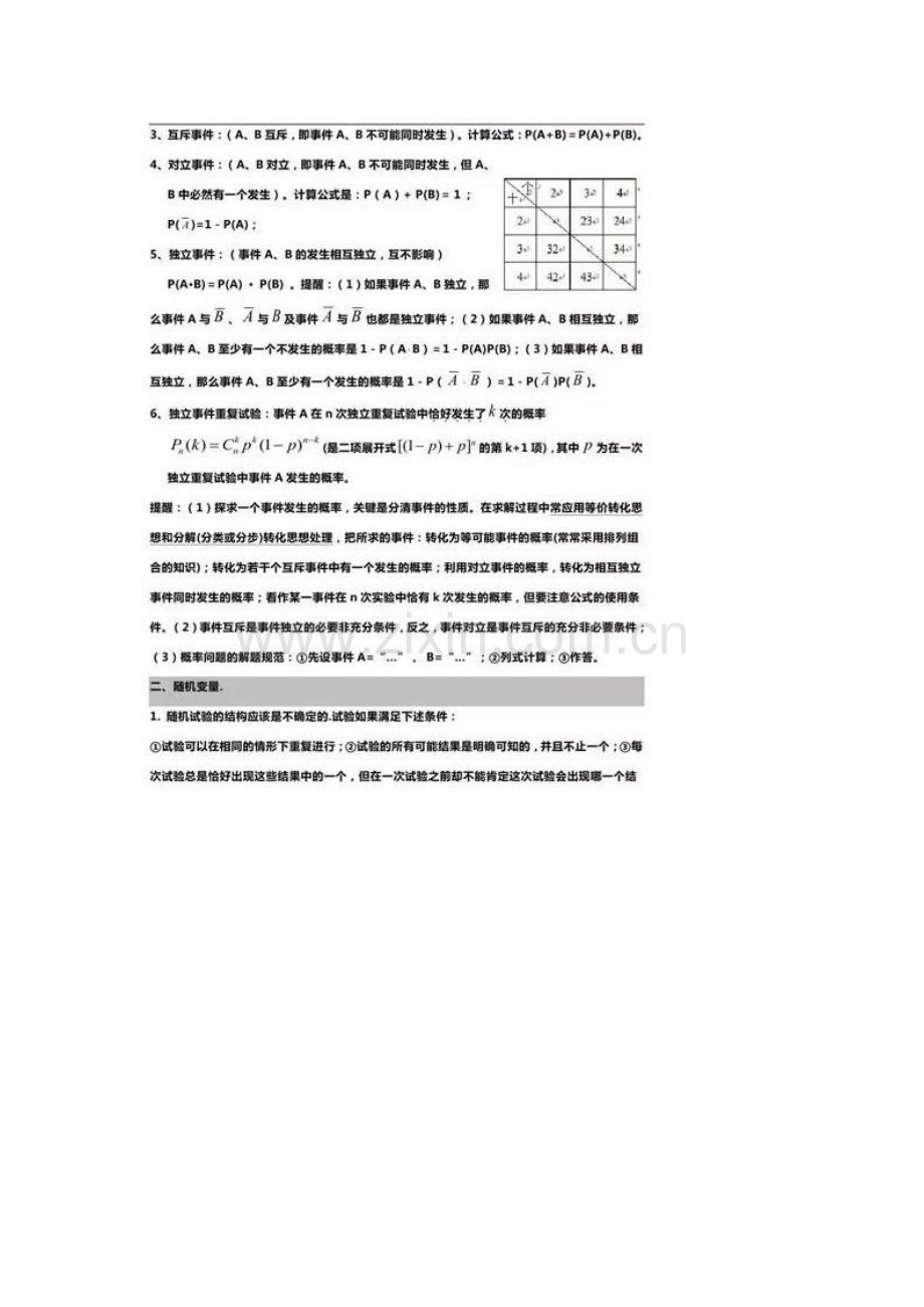 2023年高考数学概率与统计知识点总结.doc_第3页