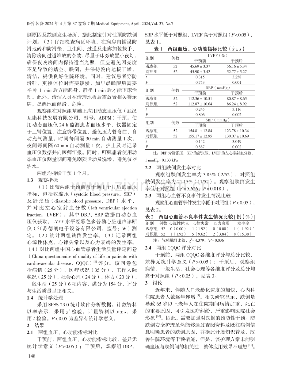 动态血压仪联合防跌倒安全护理在老年冠心病合并高血压患者中的干预价值.pdf_第2页