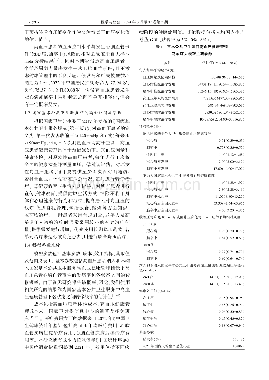 国家基本公共卫生服务中高血压健康管理的成本效果分析.pdf_第3页