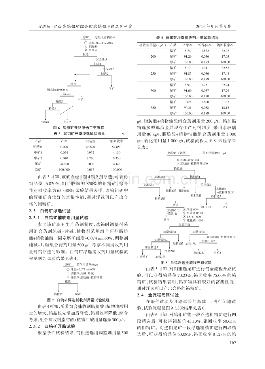 江西某钨钼矿综合回收钨钼浮选工艺研究.pdf_第3页