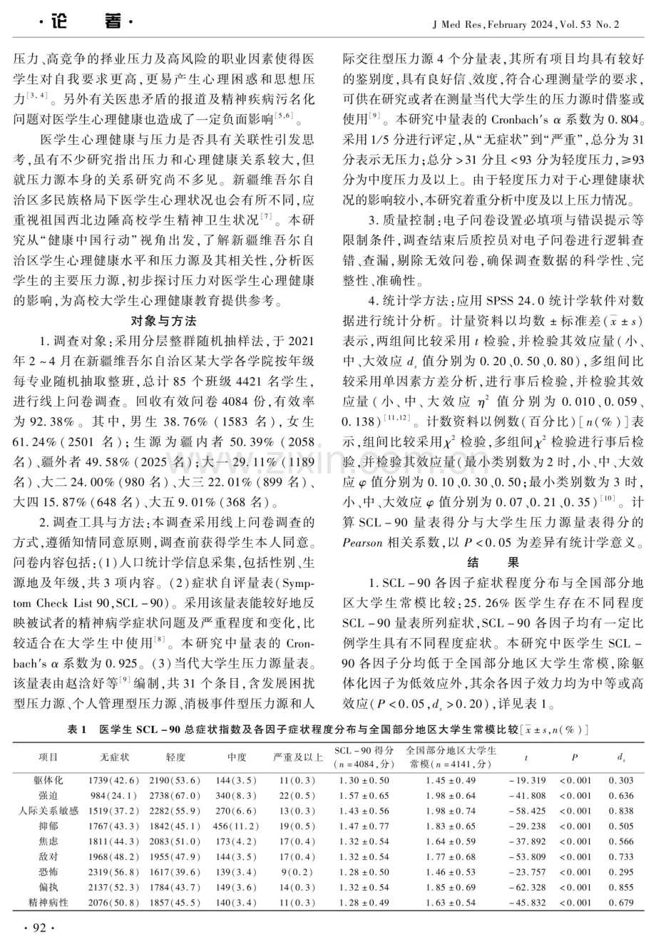 健康中国背景下医学生心理健康与压力源分析.pdf_第2页