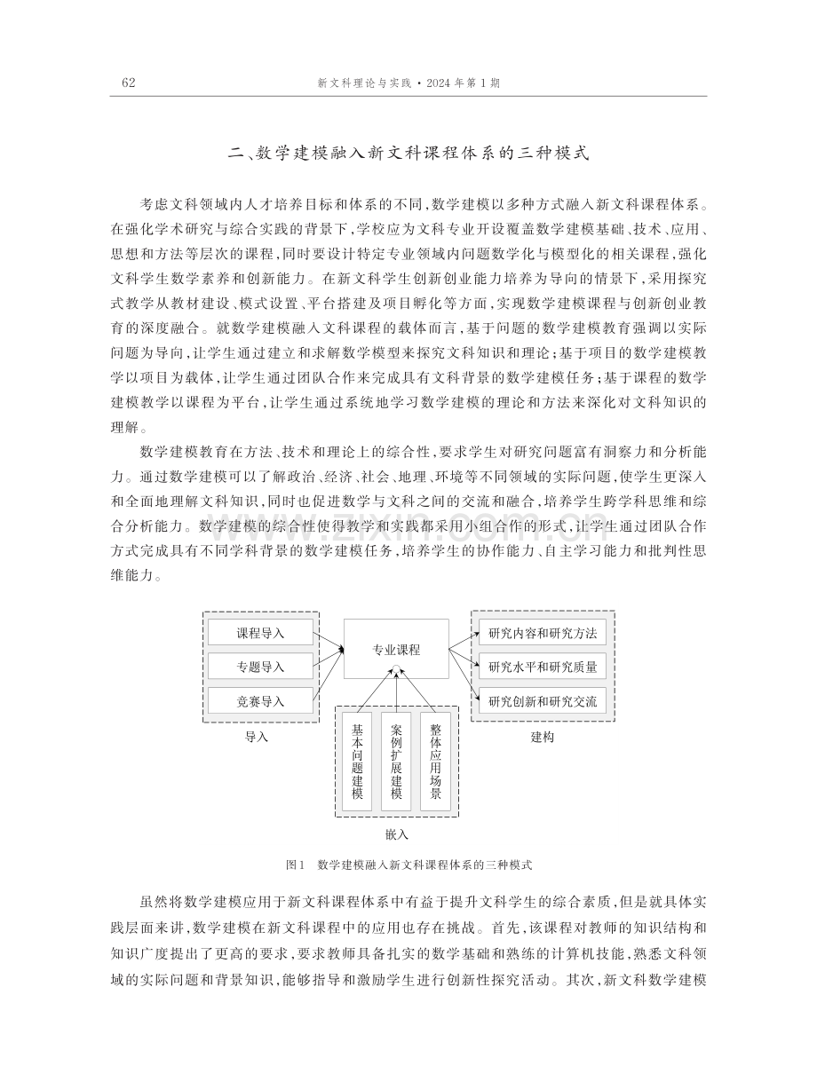 论数学建模融入新文科课程体系——以上海海事大学物流专业为例.pdf_第3页