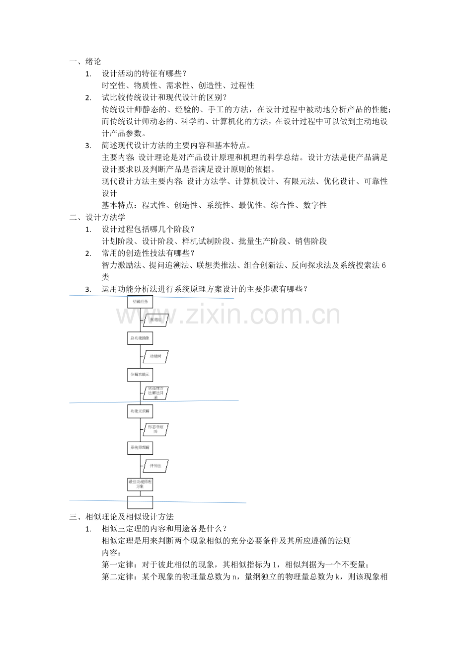 现代机械设计方法(答案).doc_第1页