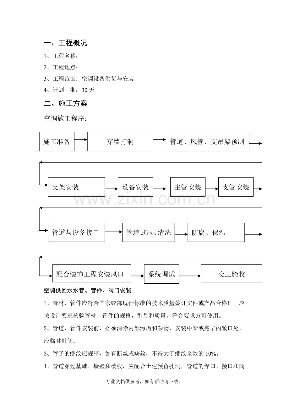 空调施工方案doc.doc_第1页