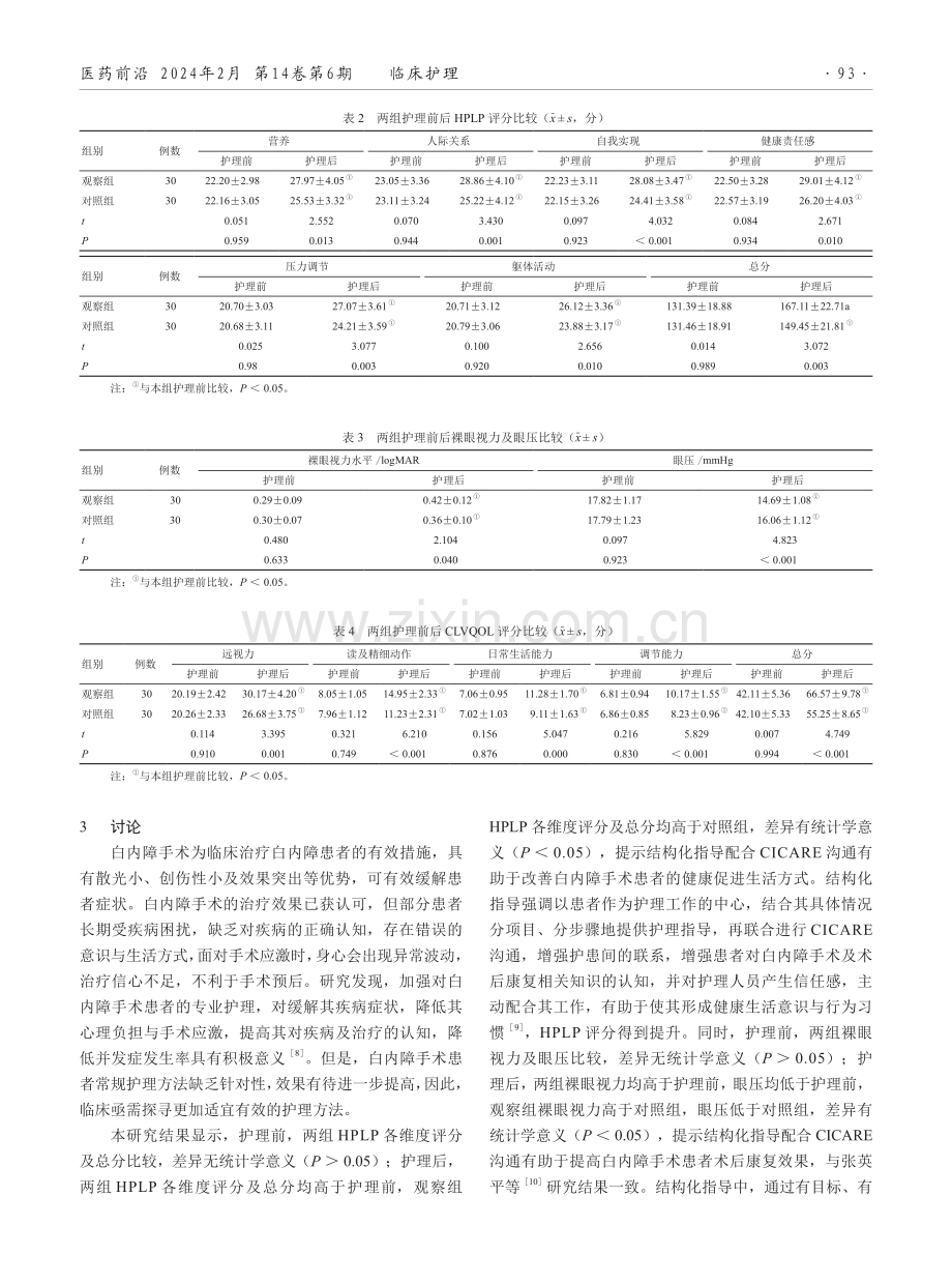 结构化指导配合CICARE沟通对白内障手术患者术后康复效果及生活质量的影响观察.pdf_第3页