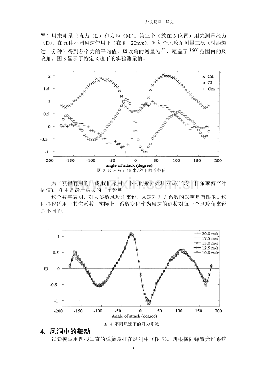 外文翻译-风洞效应结构舞动的研究和分析.doc_第3页