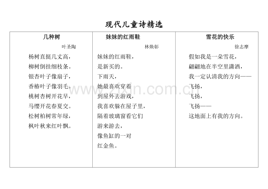 现代儿童诗精选.doc_第1页