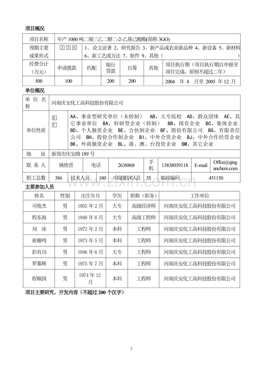 年产1000吨化工项目申请建设可行性分析报告书.doc_第3页