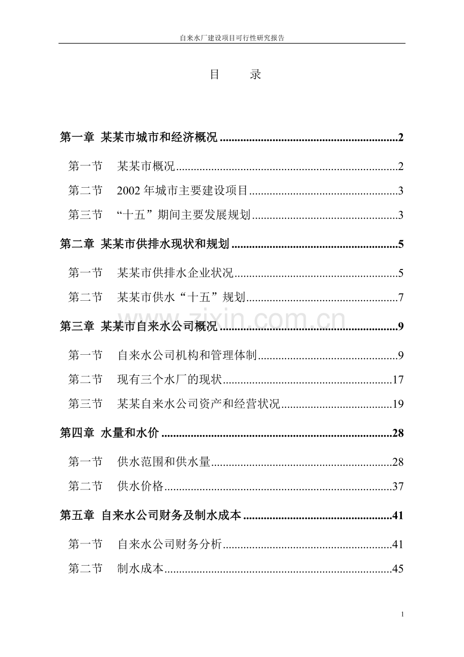 自来水厂项目可行性研究报告终稿.doc_第2页