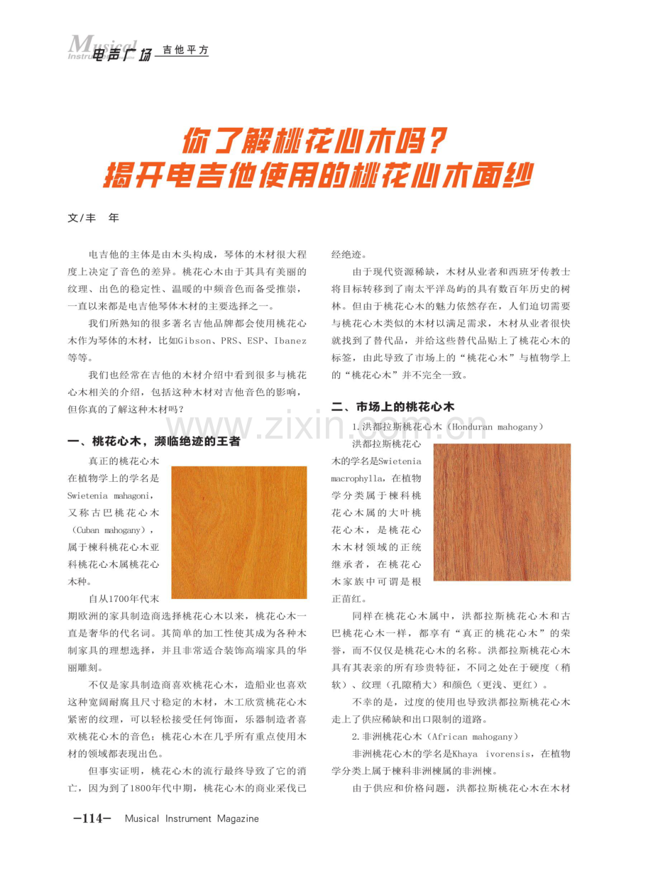 你了解桃花心木吗揭开电吉他使用的桃花心木面纱.pdf_第1页