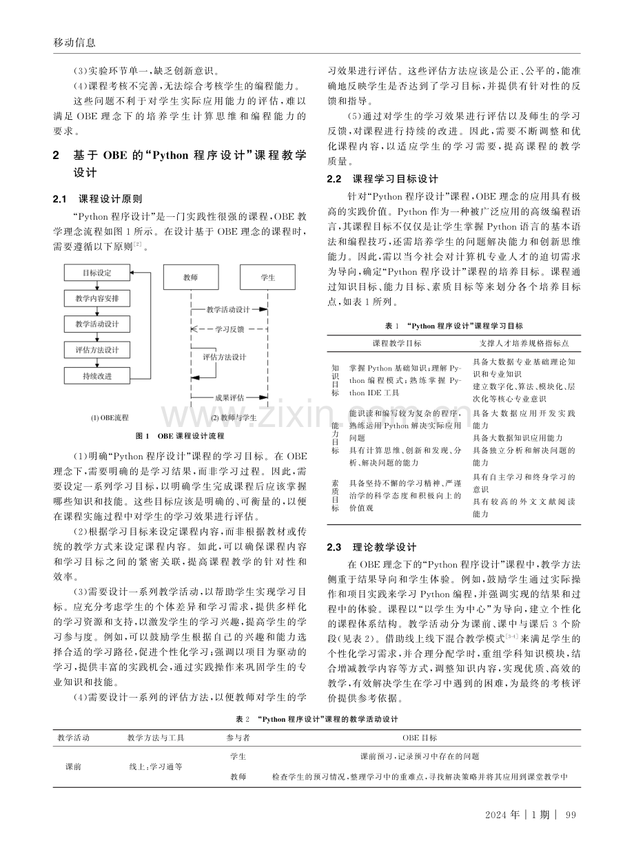 基于OBE理念的“Python程序设计”课程设计与实践.pdf_第2页