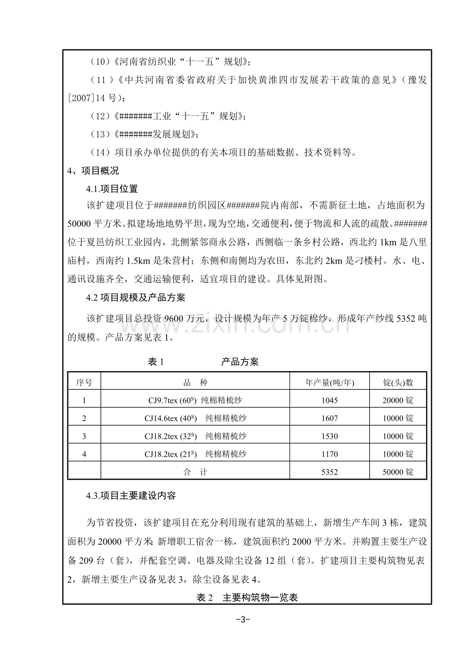 新增5万精梳纱生产线项目投资环境评估报告表.doc_第3页