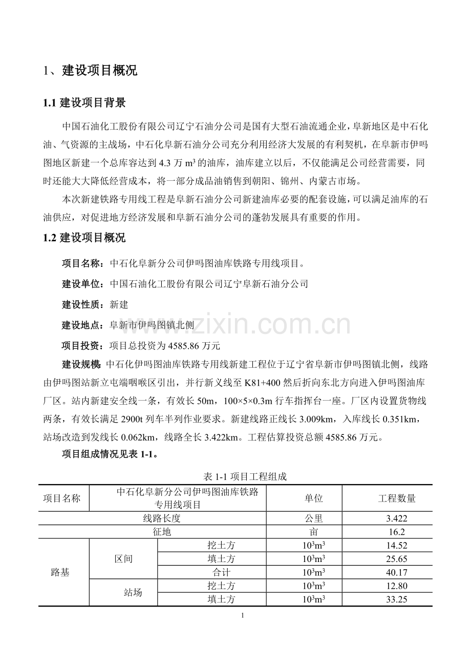 中石化阜新分公司伊吗图油库铁路专用线项目建设立项环境影响分析评估报告书.doc_第2页