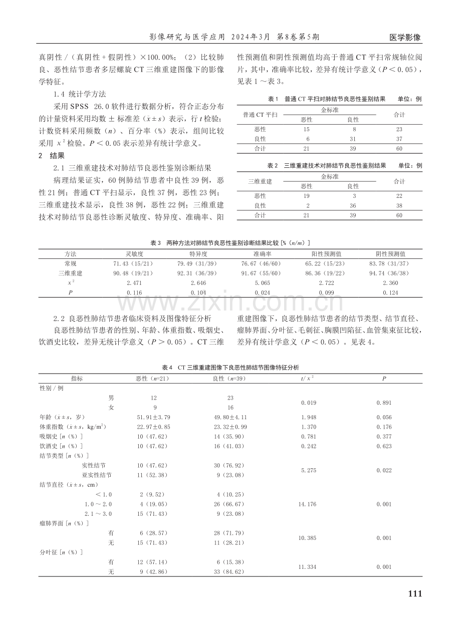 螺旋CT三维重建对提高良恶性肺结节诊断准确率的价值.pdf_第2页