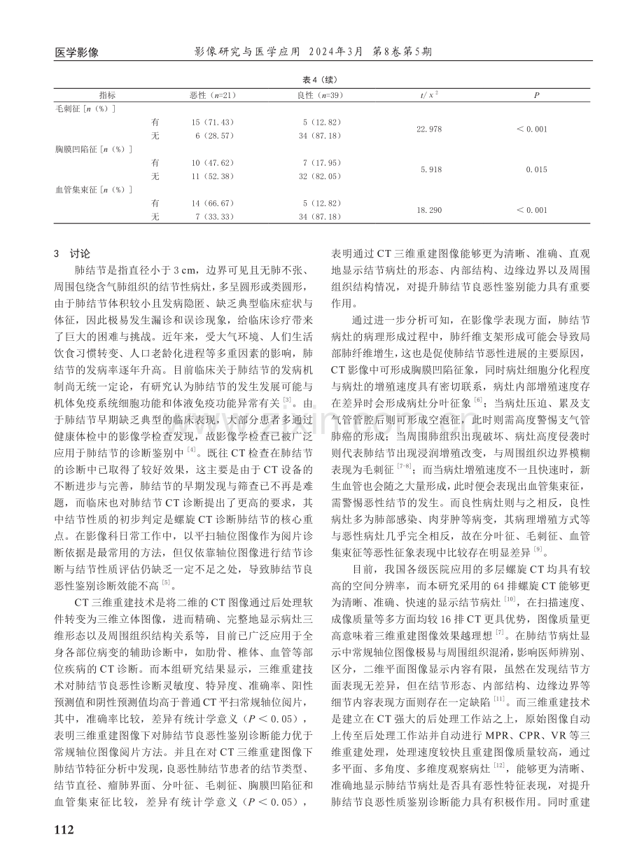 螺旋CT三维重建对提高良恶性肺结节诊断准确率的价值.pdf_第3页