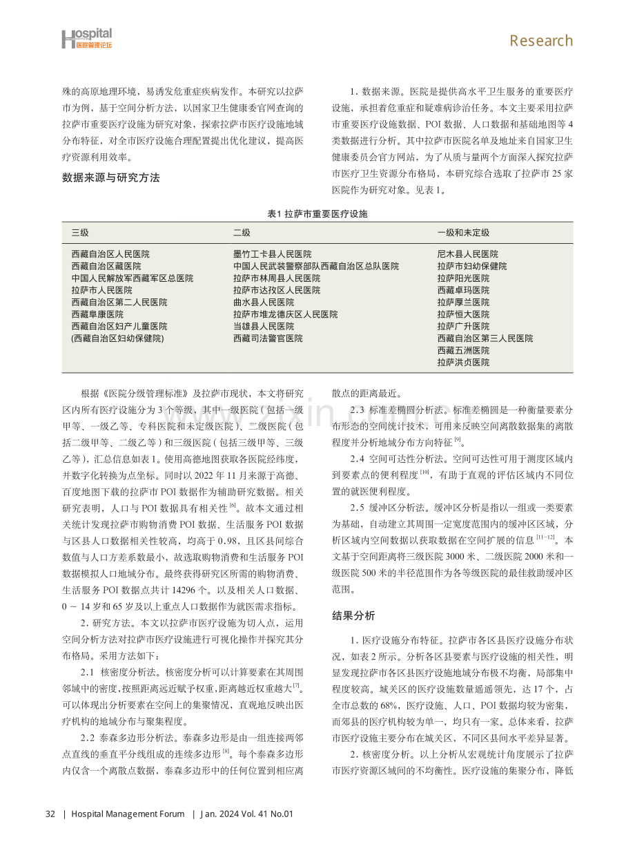 拉萨市医疗设施地域分布及优化研究.pdf_第2页