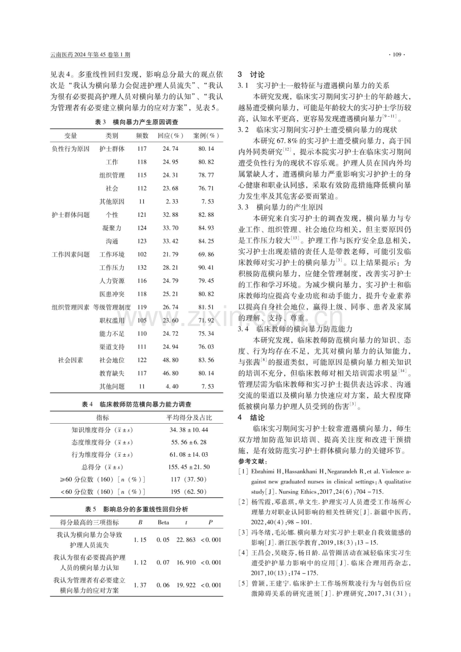 临床实习护士横向暴力分析.pdf_第3页