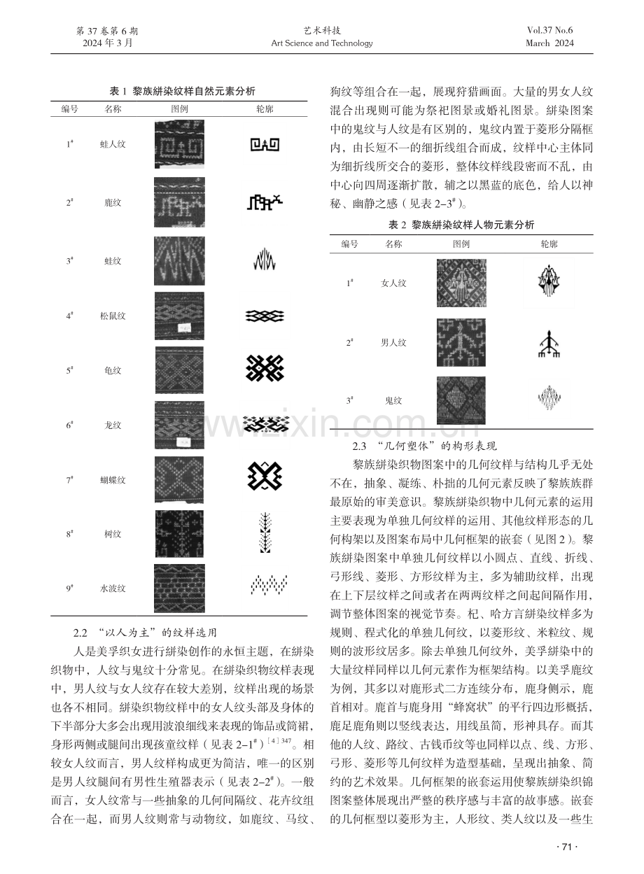 黎族絣染纹样的艺术特征及其文化内涵探究.pdf_第3页