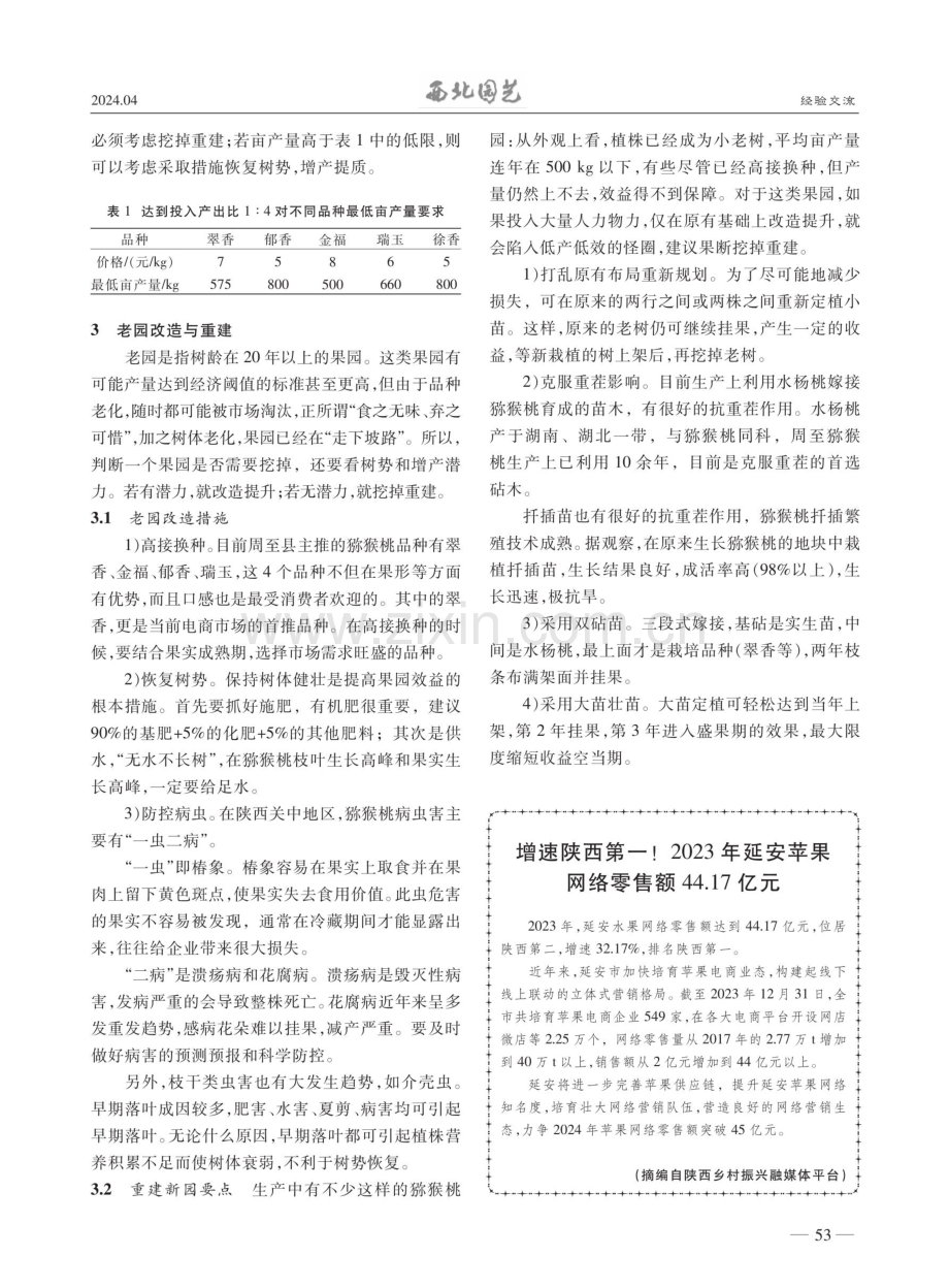 猕猴桃园经济阈值评估与老园改造.pdf_第2页