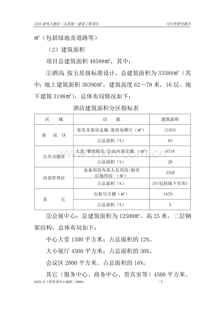 五星级酒店项目可行性研究报告书.doc_第2页